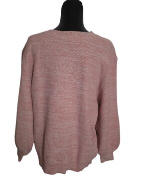 Sucolan Men's Crewneck Sweater in Dusty Pink - Relaxed Knit Pullover